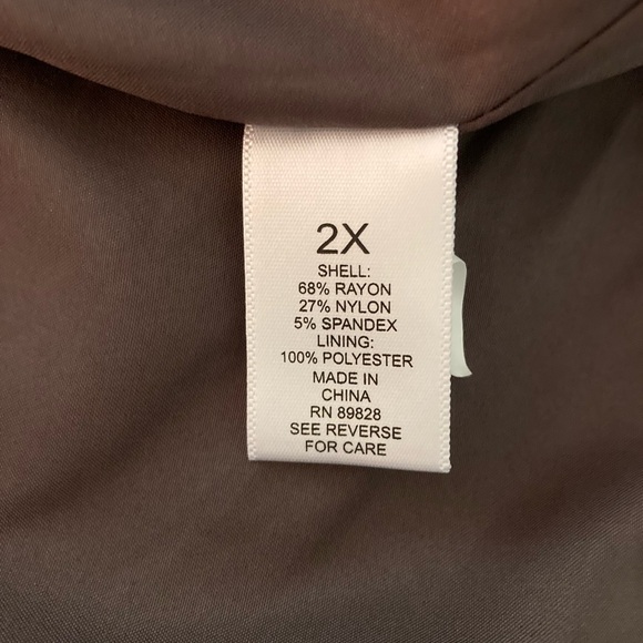 LOGO by Lori Goldstein Stylist Ponte Puff Sleeve Jacket Nikki Size 2X Pockets - Picture 5 of 6